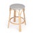 Gray Tobias 24 in. Seat Height Round Rattan Backless Counter Stool, Gray/White Dot / Natural Rattan Frame For Sale - Image 8 of 8