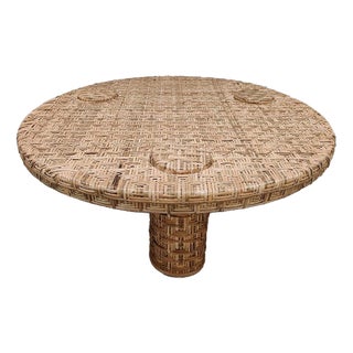 Round Coffee Table in Rattan from HKliving For Sale