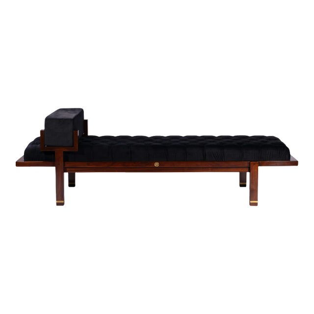 Ceti Contemporary Rosewood Finish Chaise From Boston Mills For Sale