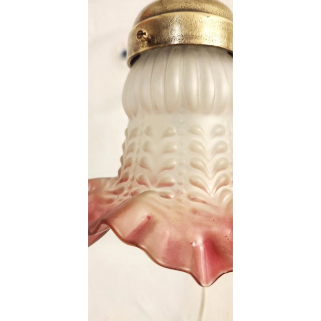 Mid-Century Modern Bronze and Glass Sconce, Spain, 1950s For Sale - Image 3 of 10