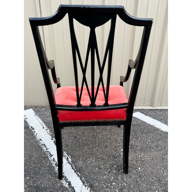 19th-Century American Sheraton-Style Painted Armchair For Sale - Image 4 of 12