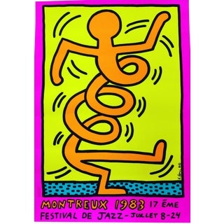 1980s Keith Haring Montreux Jazz Poster For Sale