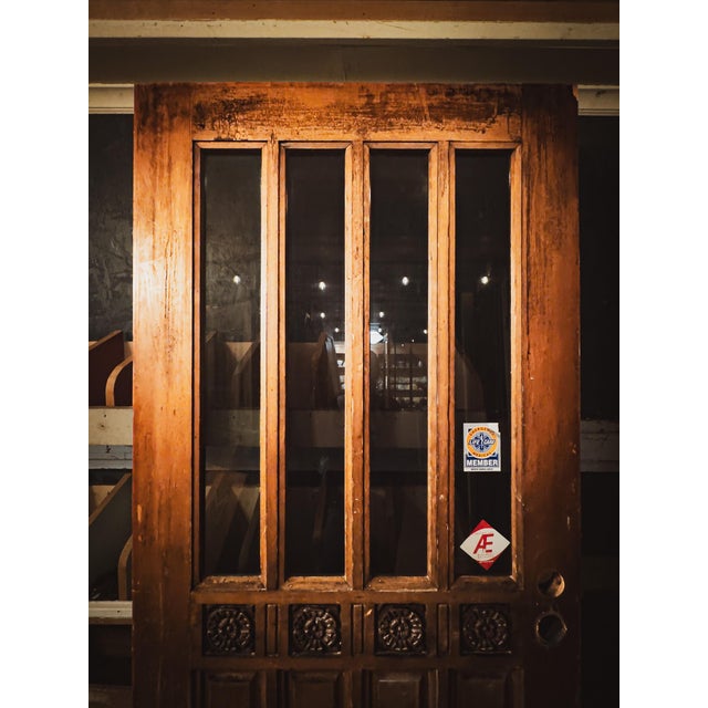 Mid-Century Hand Carved Wooden Door For Sale - Image 10 of 15