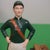 Metal Jockey Sz: 9"H Cast Iron Plinth Base Sz: 8" x 17" x 3/4"D