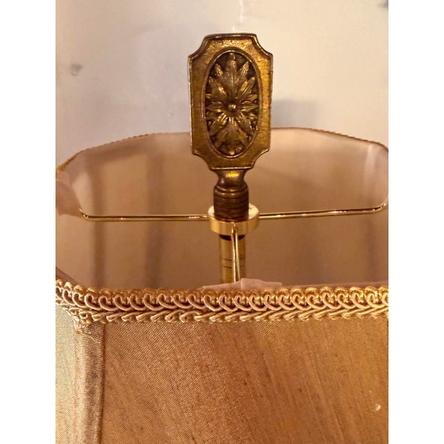 Antique Sang De Boeuf (Oxblood) Glass Table Lamp With Red Herringbone and Claw Feet For Sale In Pittsburgh - Image 6 of 10