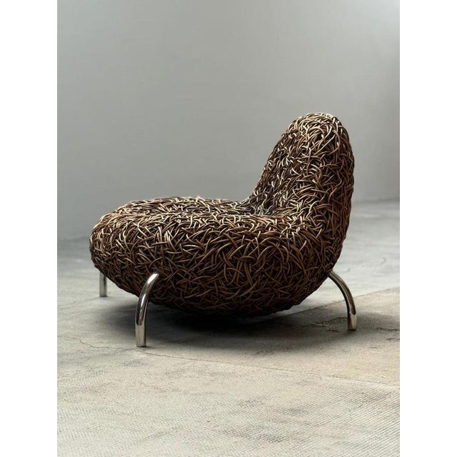 Rattan Wicker Nest Chair by Udom Udomsrianan & Planet 2001, Thailand, 2000s For Sale - Image 9 of 14