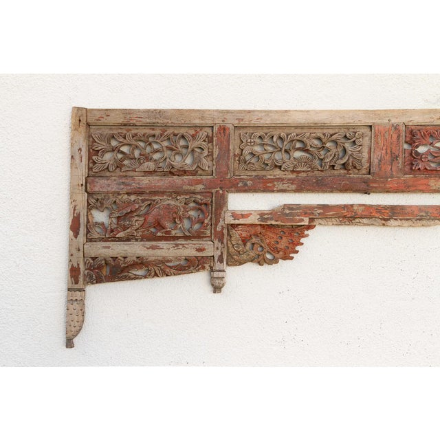 Patina of Generations, Asian Carved Frame W/Traces of Paint For Sale - Image 4 of 7