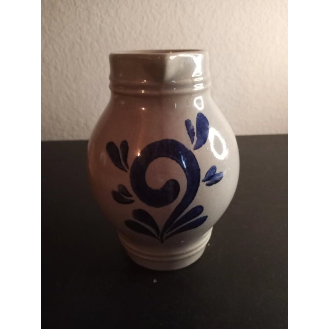 1970s 1970s Marked Glazed Grey/Blue Stoneware Creamer For Sale - Image 5 of 7