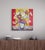 Early 21st Century Bouquet with Parakeets by Zoa Ace | Oil on canvas Still life of flowers and parakeets in a vase For Sale - Image 5 of 5
