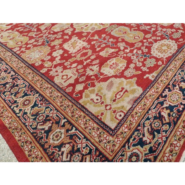 Early 20th Century Handmade Persian Sultanabad Long and Narrow Gallery Carpet For Sale - Image 9 of 10