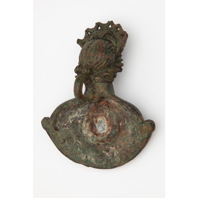Large Antique German Antiquity of Roman Bust-Weight of Venus with Silver Inlaid Eyes For Sale - Image 3 of 5