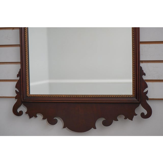 Kindel Furniture Kindel Vintage Chippendale Mahogany Mirror For Sale - Image 4 of 9