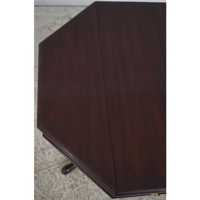 Henkel Harris Mahogany Octagonal Occasional Table For Sale - Image 10 of 18