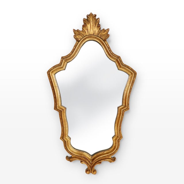 Rococo-Baroque French Mirror in Wood with Gilded Frame, 1950s For Sale - Image 11 of 11