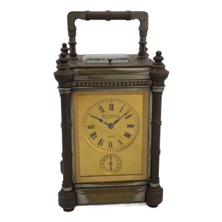 Antique Travel Clock, 1887 For Sale