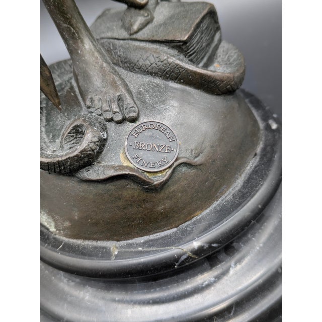 Vintage Bronze Lady Justice Statue: Themis/Justitia With Scales & Sword For Sale - Image 10 of 10