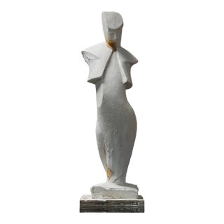 Vintage Modernist Abstract Figurative Plaster Sculpture by Tony Trezza (Ca. 1960) For Sale