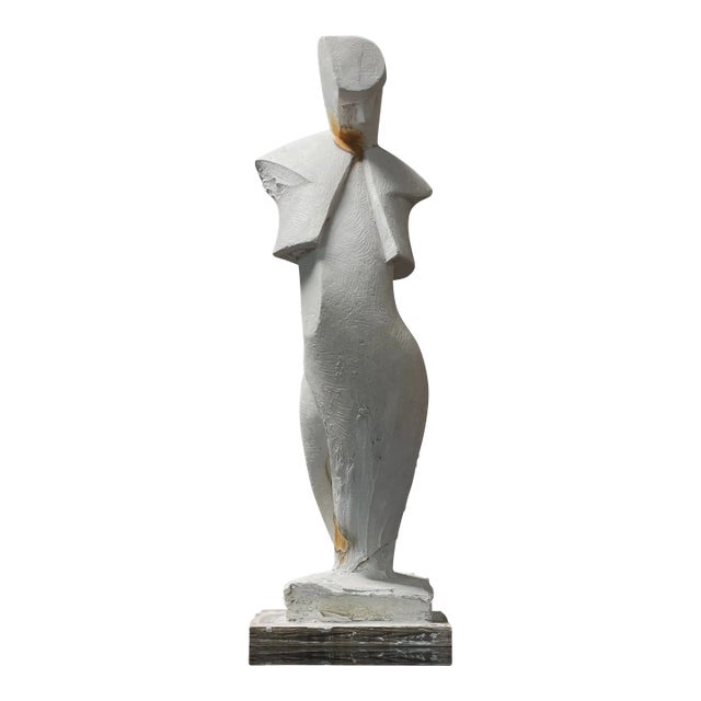 Vintage Modernist Abstract Figurative Plaster Sculpture by Tony Trezza (Ca. 1960) For Sale