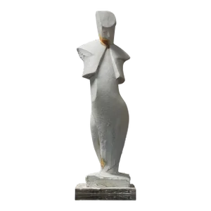 Vintage Modernist Abstract Figurative Plaster Sculpture by Tony Trezza (Ca. 1960)