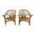 Vintage Bent Rattan Circle Sided Chairs, a Pair For Sale
