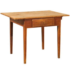 Mid 19th Century Swedish Single-Drawer Wooden Table