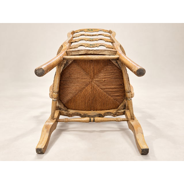 Late 20th Century Set of 2 Painted Ladderback Armchairs For Sale In Los Angeles - Image 6 of 7