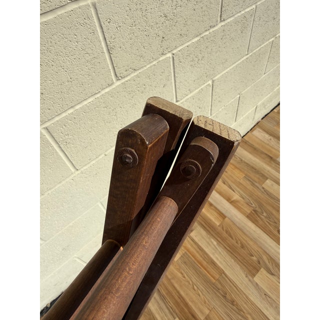 1960s Italian Mid-Century Modern Gentleman’s Valet Butler Chair With Rush Seat For Sale - Image 17 of 18