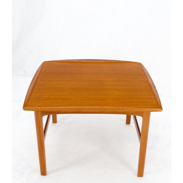 Danish Mid-Century Modern Teak Square Rolled Edges Coffee Table MINT! For Sale - Image 14 of 14
