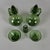 Murano Glass Oil and Vinegar Set in Emerald Green, 1970s, Set of 6 For Sale - Image 6 of 11