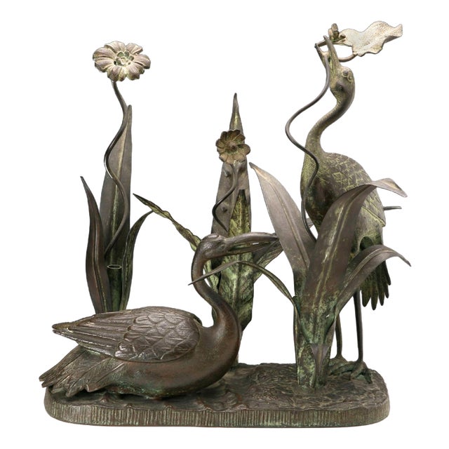 Bronze Patinated Metal Planter For Sale