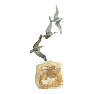 1970s Curtis Jere Birds in Flight Sculpture For Sale