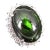 Late 20th Century Massive 26.18ct Green Tourmaline 1.83ct Diamond 18k White Gold Ring Size 4.75 For Sale
