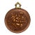 Vintage Hammered Copper Rose Pattern Jello Mold For Sale