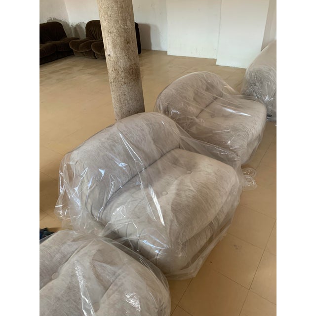 Textile Soriana Living Room Set by Afra and Tobia Scarpa for Cassina, Set of 4 For Sale - Image 7 of 13
