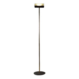 Vintage Floor Lamp with Glass Diffuser, 1980s For Sale
