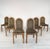 Dimensions: H 39” x W 19” x D 22” x SH 18.5 Set of 6 Mid-Century Modern German dining chairs with wooden arched backrests,...