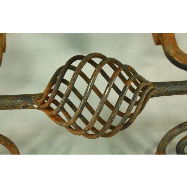 1800's Wrought Iron Andirons Pair Fireplace Set - Barnard's Inn For Sale - Image 11 of 13