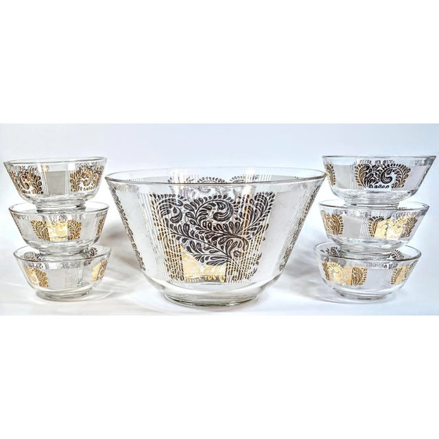 Gold Vintage Art Deco Serving Set- 7 Pieces For Sale - Image 8 of 11