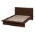 Spritely Home Accent Furniture Halmstad Wood Platform Queen Bed, Brown For Sale - Image 4 of 9