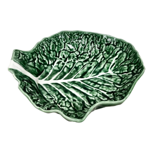 Vintage Secla Green Cabbage Ware Serving Bowl Made in Portugal