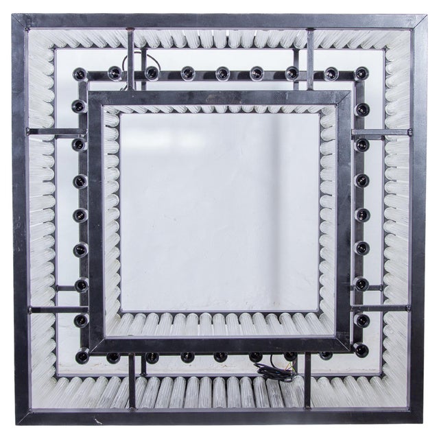 Large Art Relief Glass Tube Ceiling Light, 1980s For Sale - Image 15 of 15