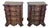 Pair of Carved Wood Bedside Cabinets, 1930s For Sale