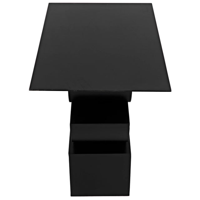 NOIR Shape Side Table in Black Metal For Sale - Image 9 of 12