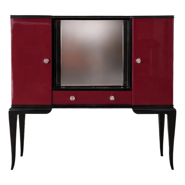 Art Deco High-Gloss Secretaire or Vanity Cabinet, Germany, 1930s For Sale