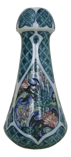 Art Nouveau Vase with Floral Decoration in Earthenware by H. Gillieron, 1920s