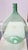 Vintage Italian Mouth Blown Glass Bulbous Demijohn in Seafoam Green For Sale - Image 4 of 18
