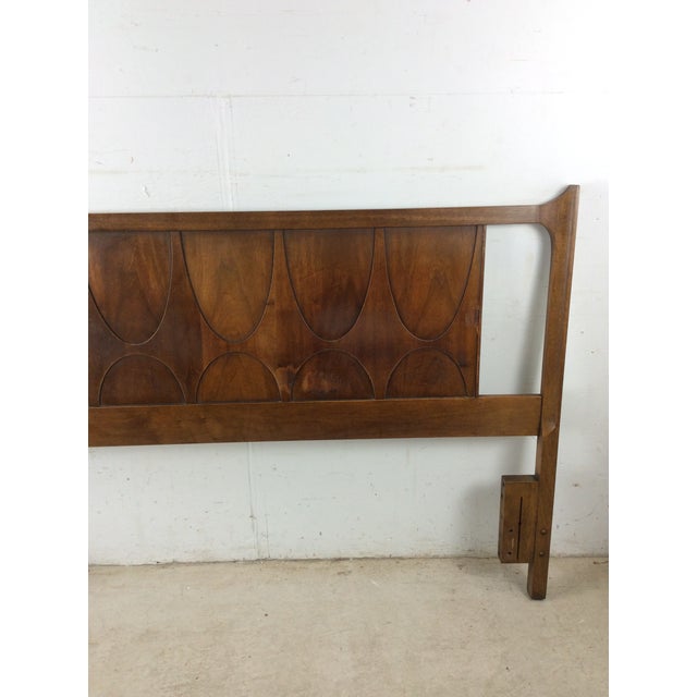 Broyhill Brasilia Mid Century Modern Full Size Walnut Headboard From Brasilia by Broyhill For Sale - Image 4 of 18