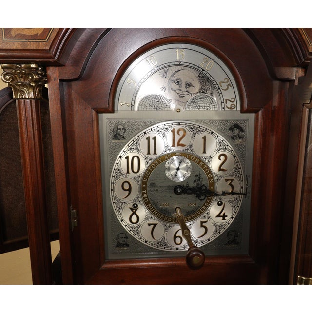 Ridgeway “Victory at Yorktown” Bicentennial Grandfather Clock, No. 680 of 1,000, 1983 For Sale - Image 10 of 17