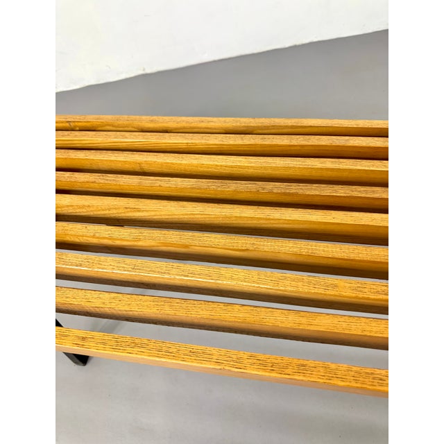 Brown Vintage Danish Teak Bench, 1970s For Sale - Image 8 of 9