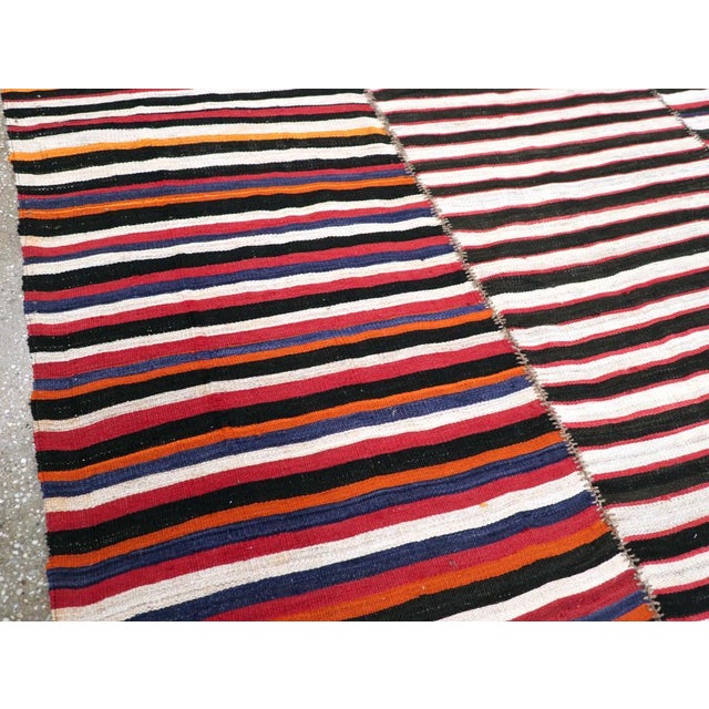 Mid-Century Modern Galerie Shabab Collection Mid-20th Century Persian Flatweave Kilim Accent Rug For Sale - Image 3 of 8